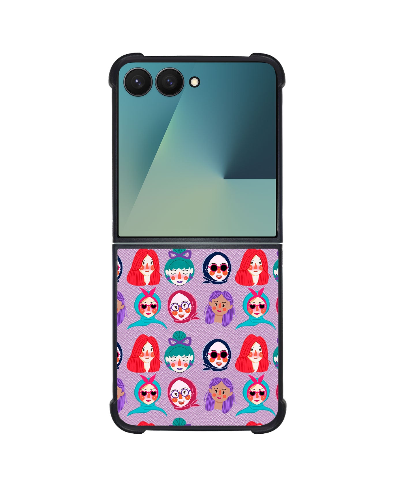 Android Flip / Fold Leather Grip - Cute Sweety Faces