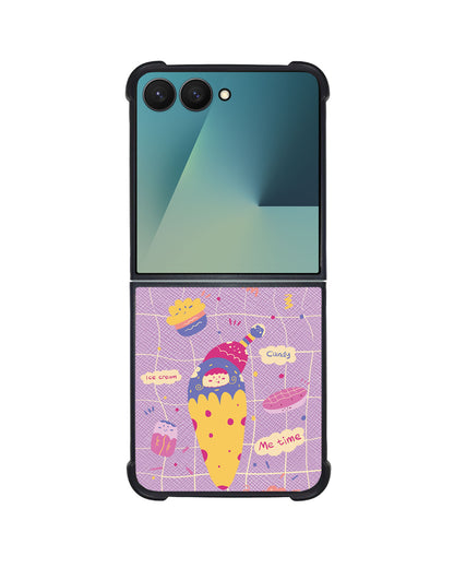 Android Flip / Fold Leather Grip - Candy Doodle