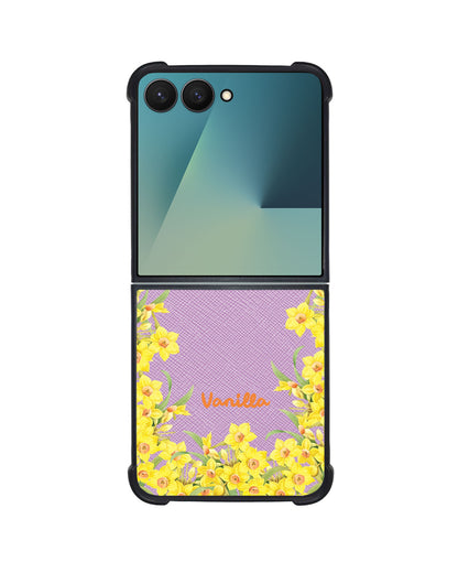 Android Flip / Fold Leather Grip - March Daffodils