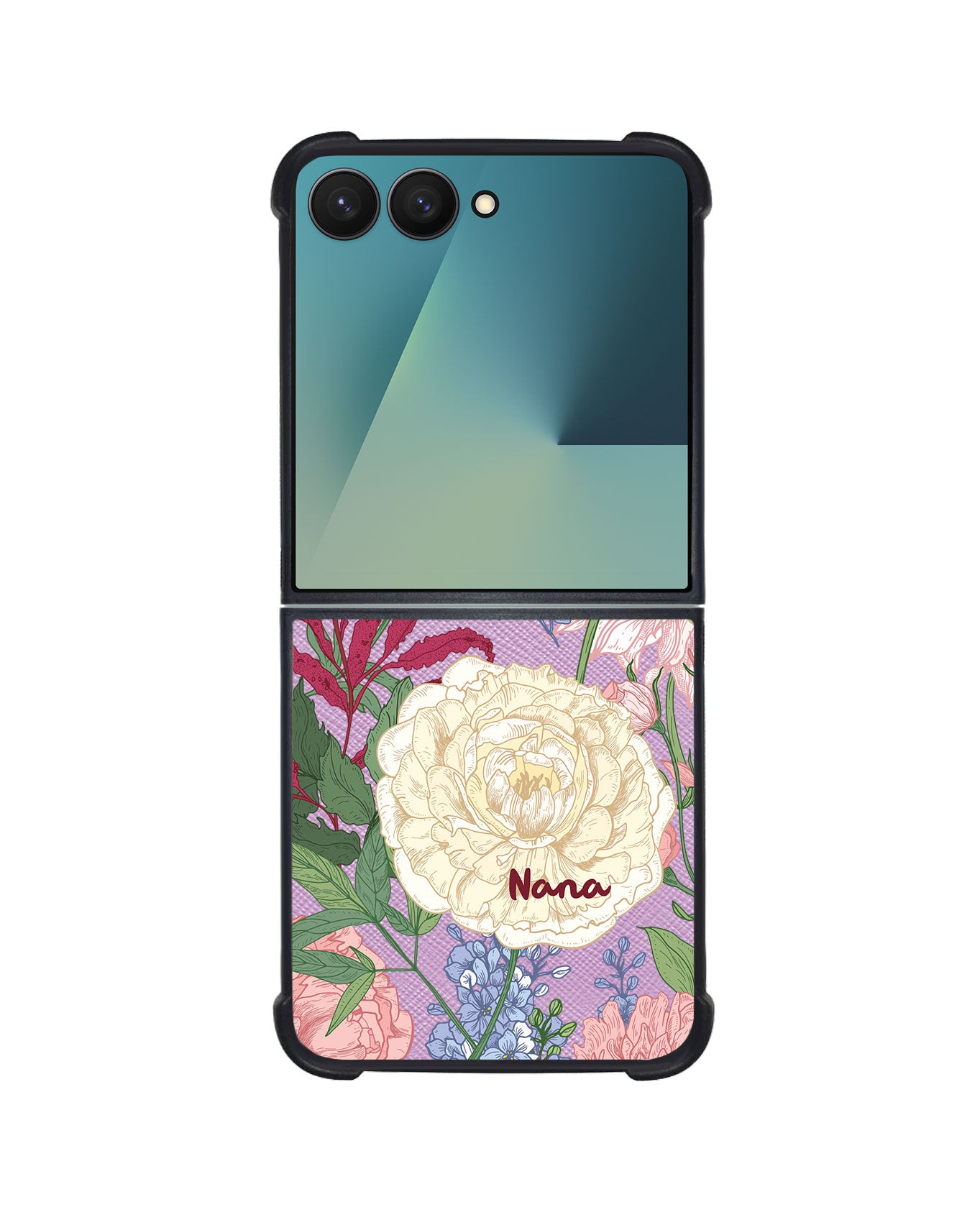 Android Flip / Fold Leather Grip - July Delphinium