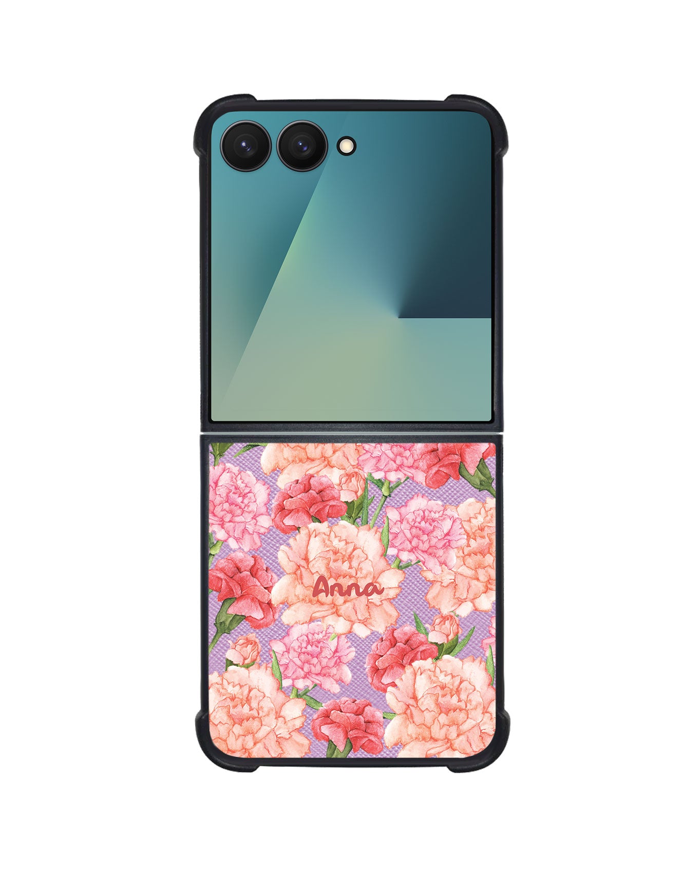 Android Flip / Fold Leather Grip - January Carnation