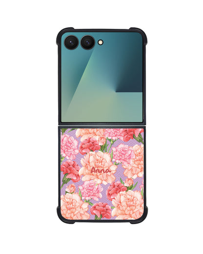 Android Flip / Fold Leather Grip - January Carnation