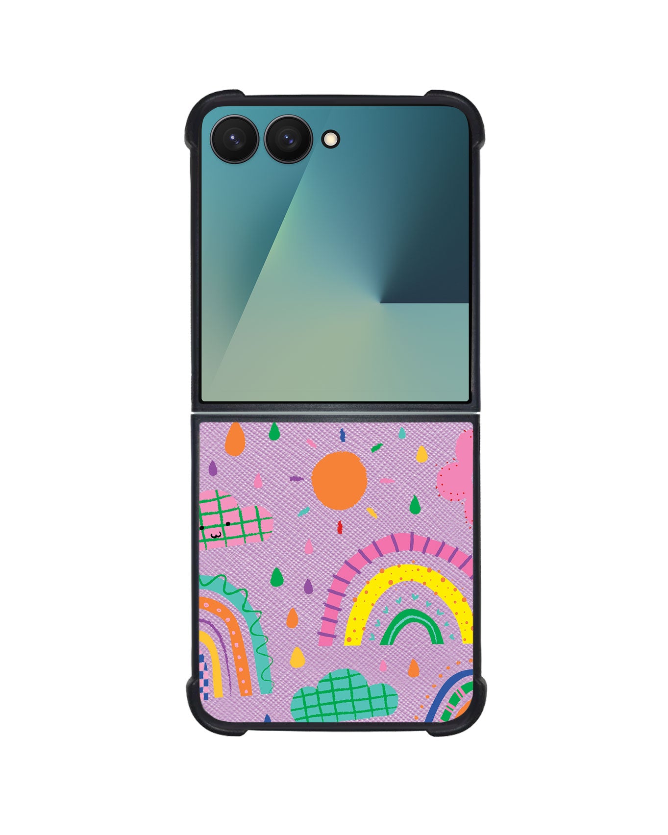 Android Flip / Fold Leather Grip - Rainbow