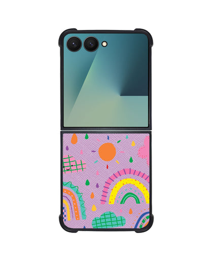 Android Flip / Fold Leather Grip - Rainbow