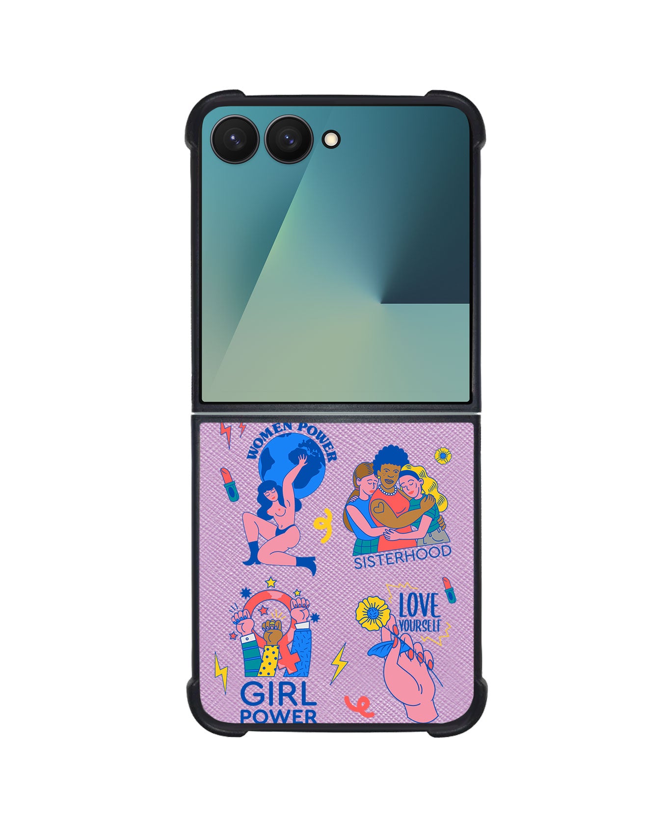 Android Flip / Fold Leather Grip - Girl Power 2.0