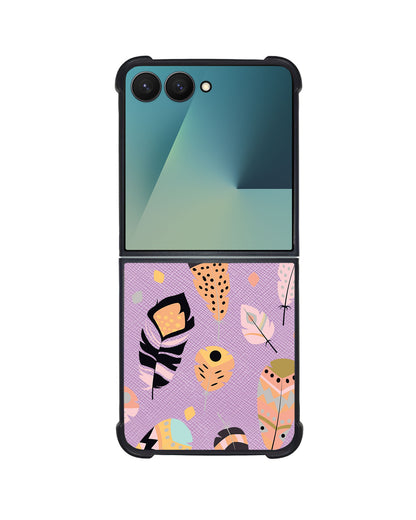 Android Flip / Fold Leather Grip - Feathers