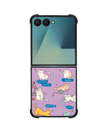 Android Flip / Fold Leather Grip - Playful Cat 2.0