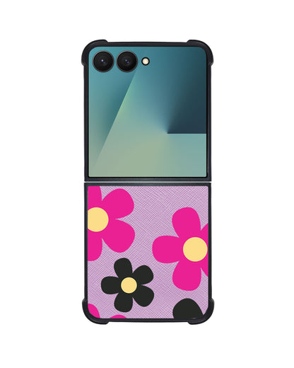 Android Flip / Fold Leather Grip - Daisy Hot Pink