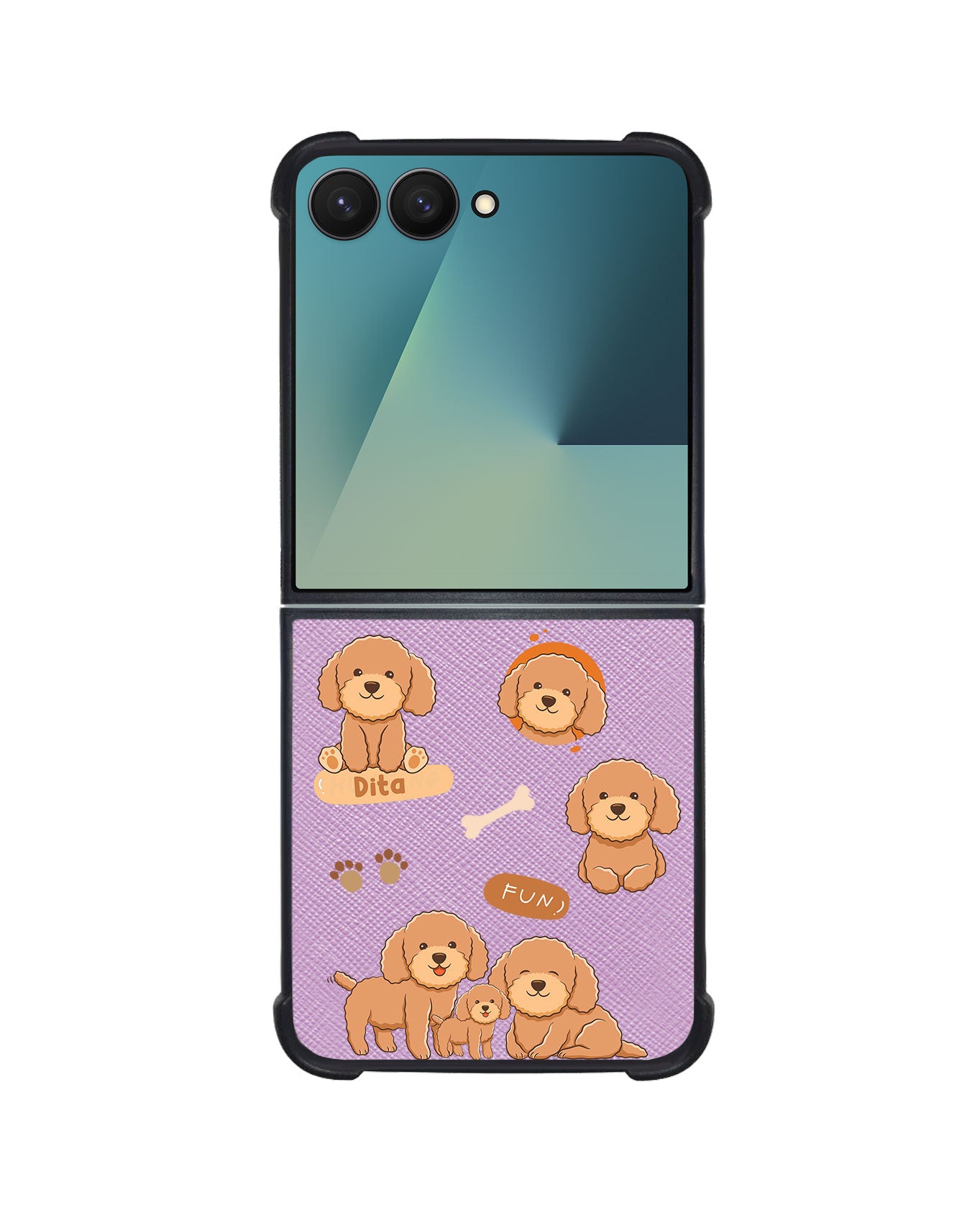 Android Flip / Fold Leather Grip - Poodle Squad 4.0