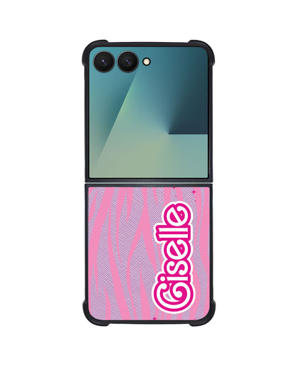 Android Flip / Fold Leather Grip - Barbie Zebra Pattern