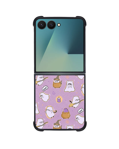 Android Flip / Fold Leather Grip - Spooky Cat