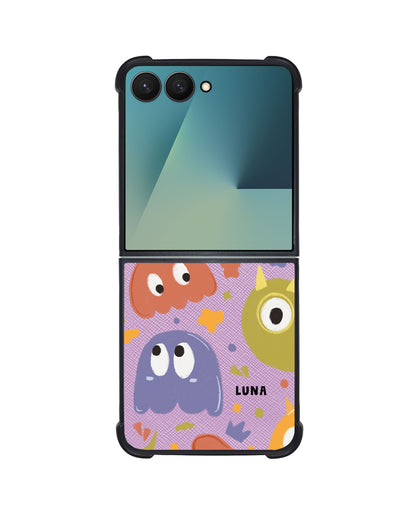 Android Flip / Fold Leather Grip - Cute Monster 1.0