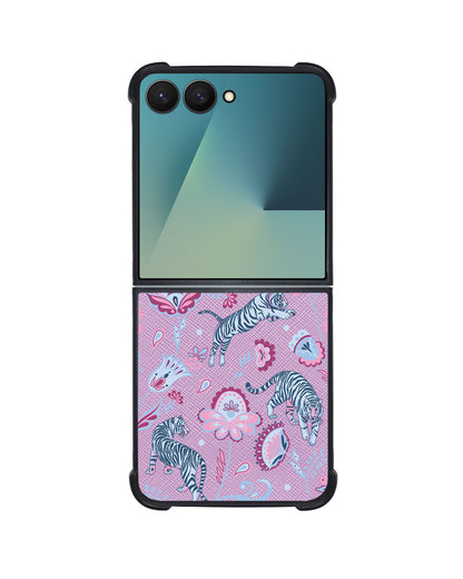 Android Flip / Fold Leather Grip - Tiger & Floral 3.0