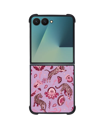 Android Flip / Fold Leather Grip - Tiger & Floral 2.0