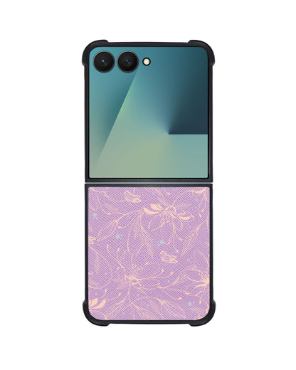 Android Flip / Fold Leather Grip - Sketchy Flower & Butterfly 1.0