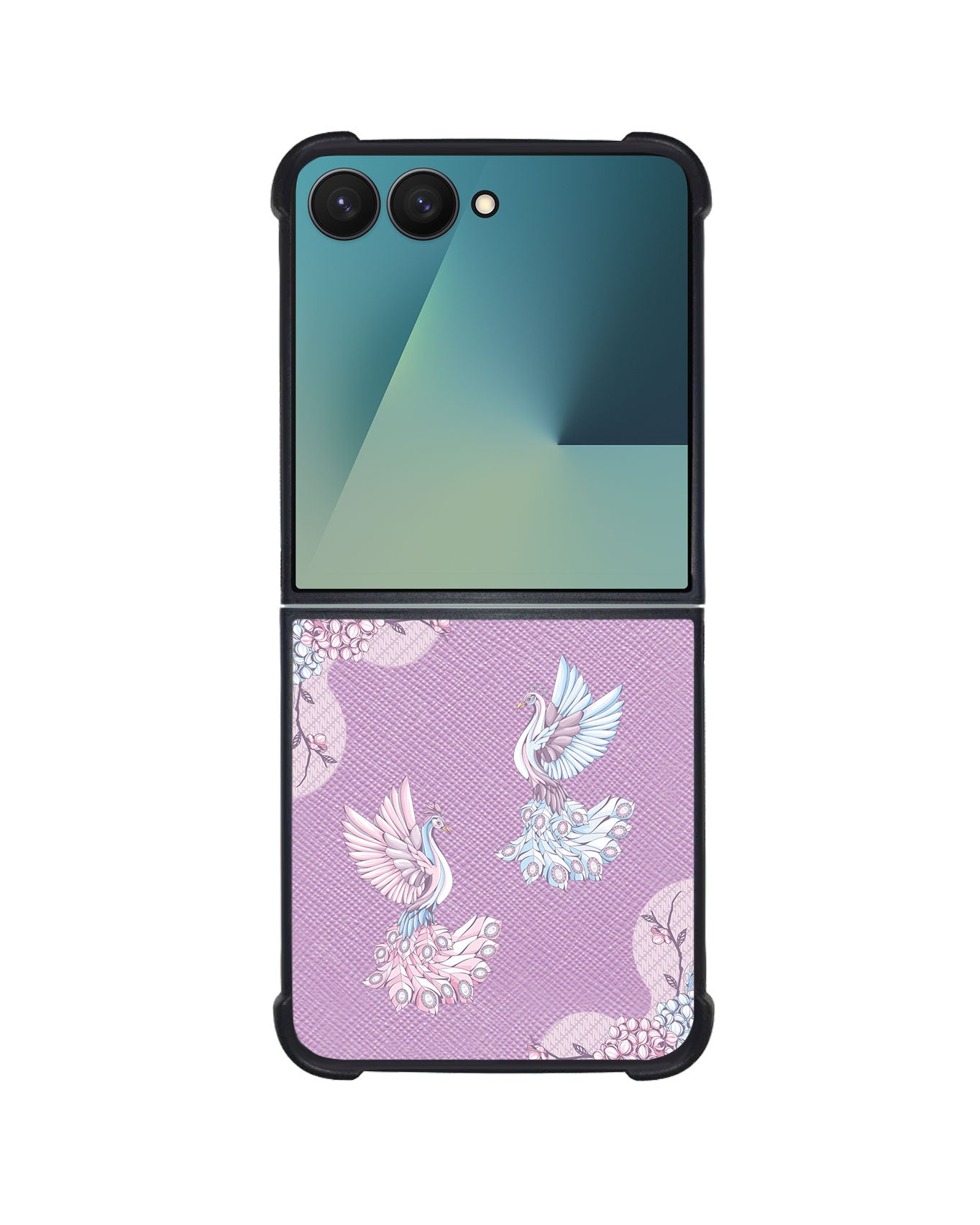 Android Flip / Fold Leather Grip - Peacock