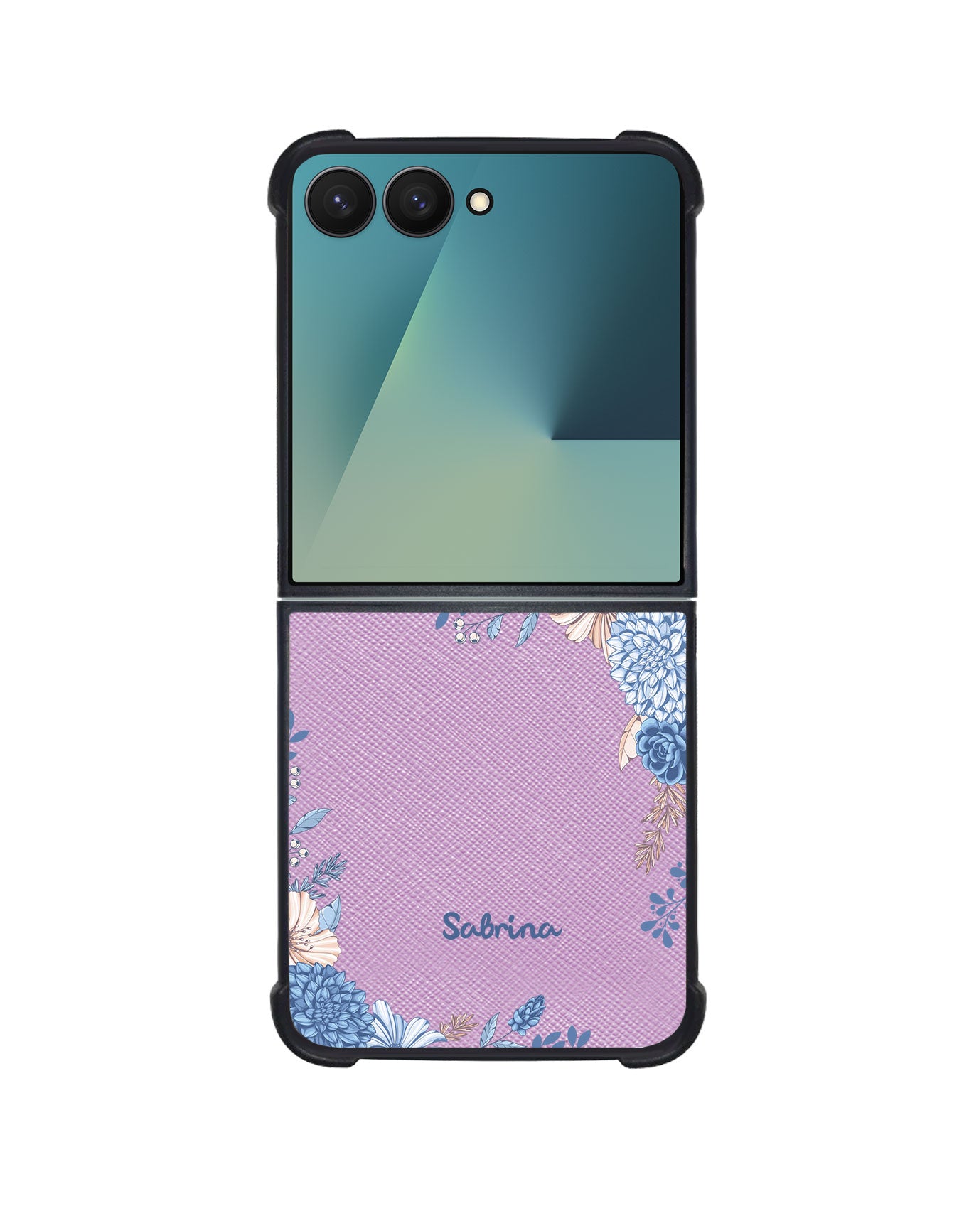 Android Flip / Fold Leather Grip - Blue Florals