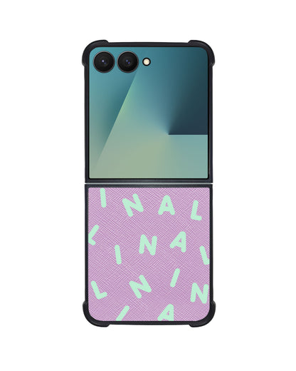 Android Flip / Fold Leather Grip - CUSTOM MONOGRAM 2.0 Tosca