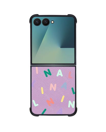 Android Flip / Fold Leather Grip - CUSTOM MONOGRAM 2.0 Rainbow