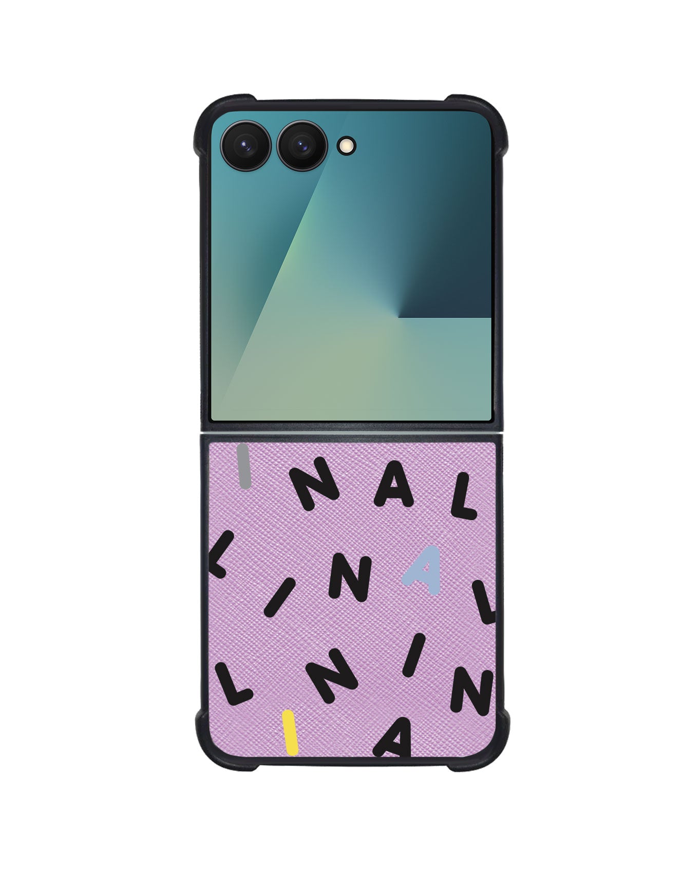 Android Flip / Fold Leather Grip - CUSTOM MONOGRAM 2.0 Black