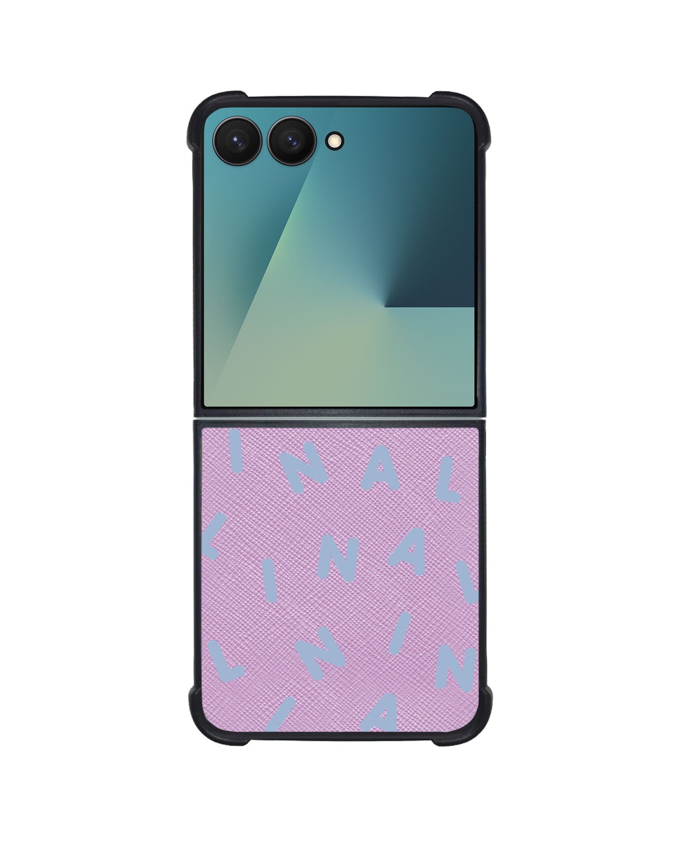 Android Flip / Fold Leather Grip - CUSTOM MONOGRAM 2.0 Blue