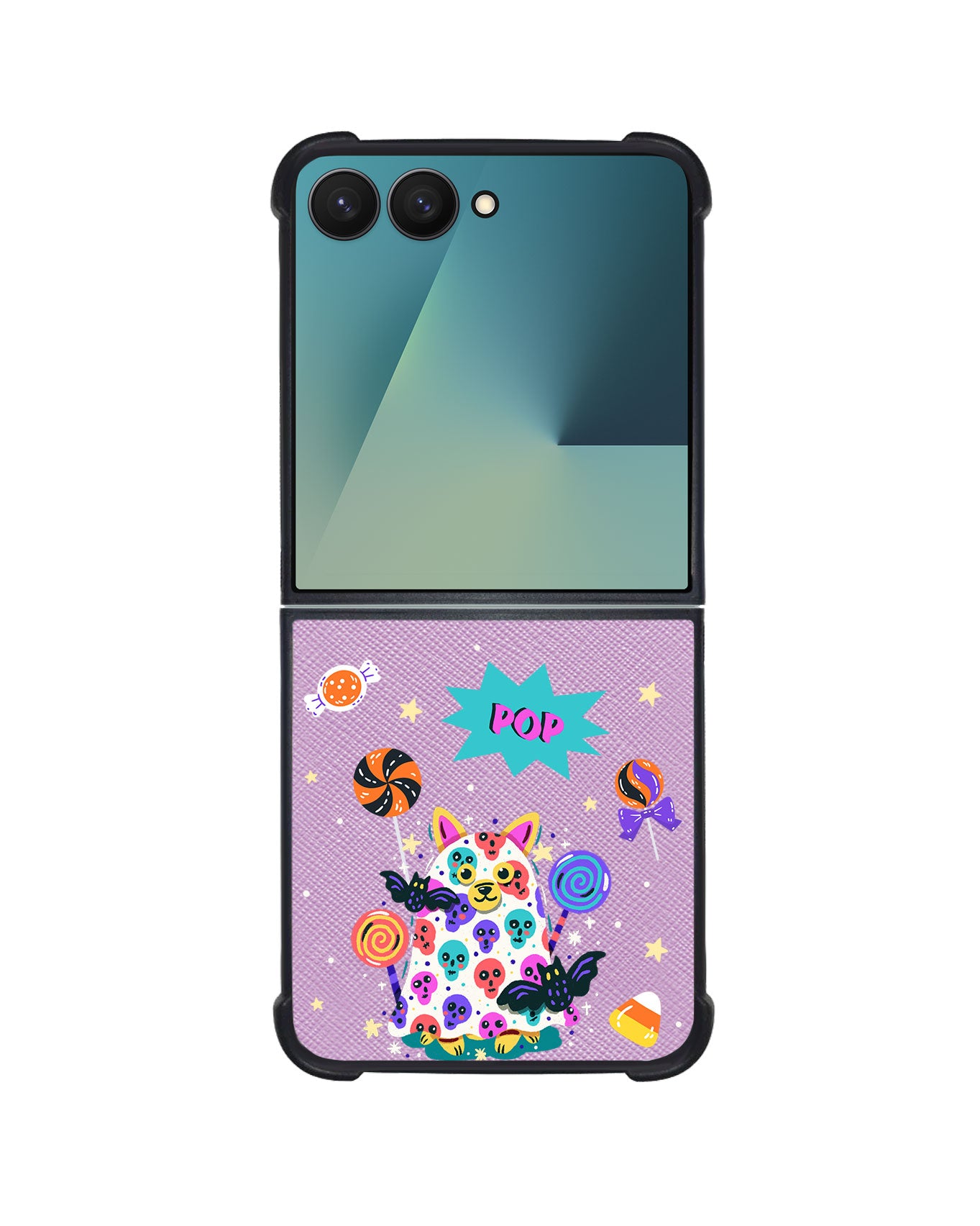 Android Flip / Fold Leather Grip - Puppy Monster
