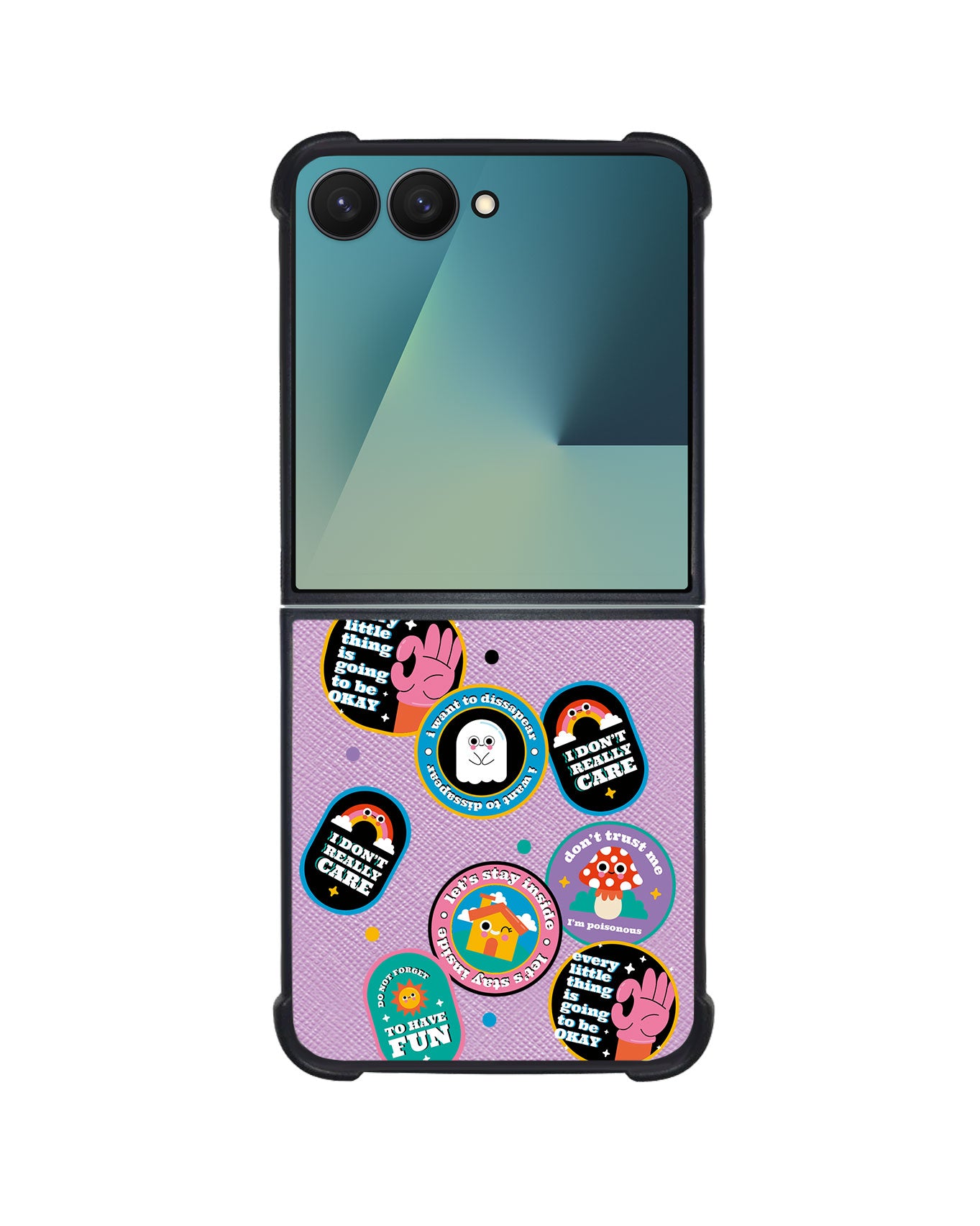 Android Flip / Fold Leather Grip - Monster Sticker Pack