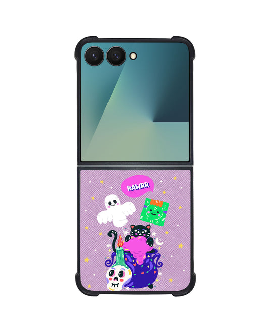 Android Flip / Fold Leather Grip - Cat Monster