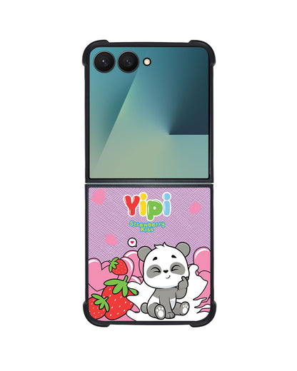 Android Flip / Fold Leather Grip - Yipi Strawberry Kiss