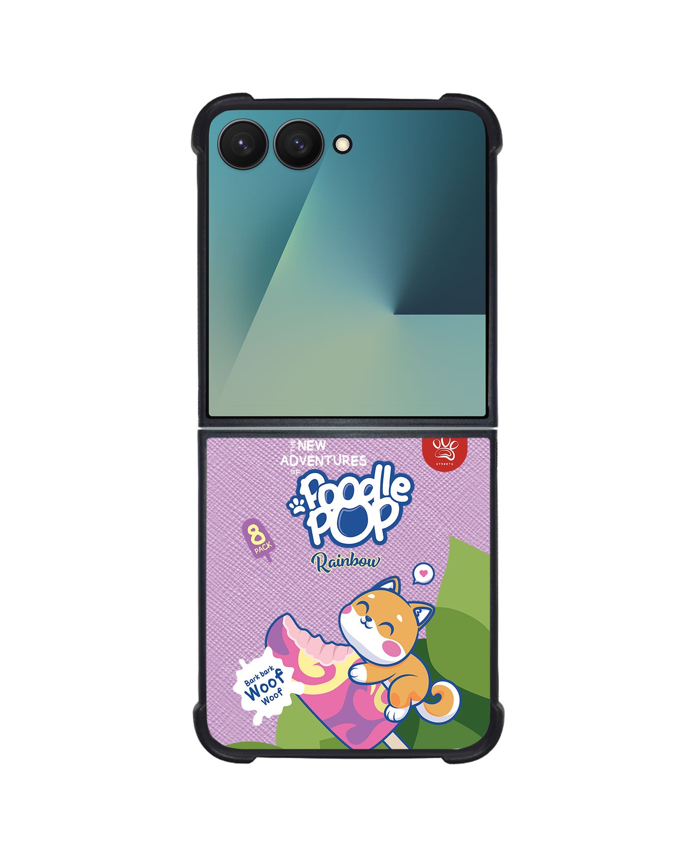 Android Flip / Fold Leather Grip - Poodle Pop
