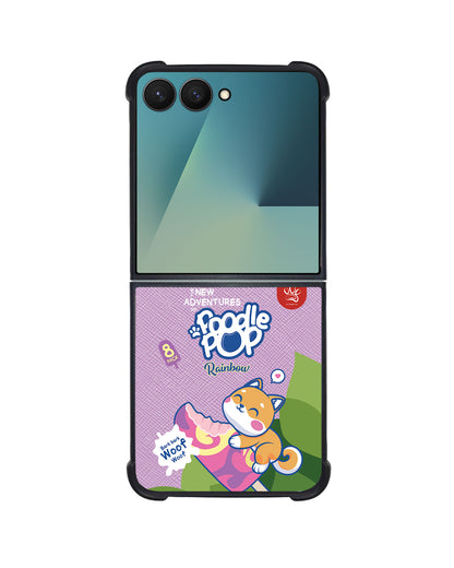 Android Flip / Fold Leather Grip - Poodle Pop