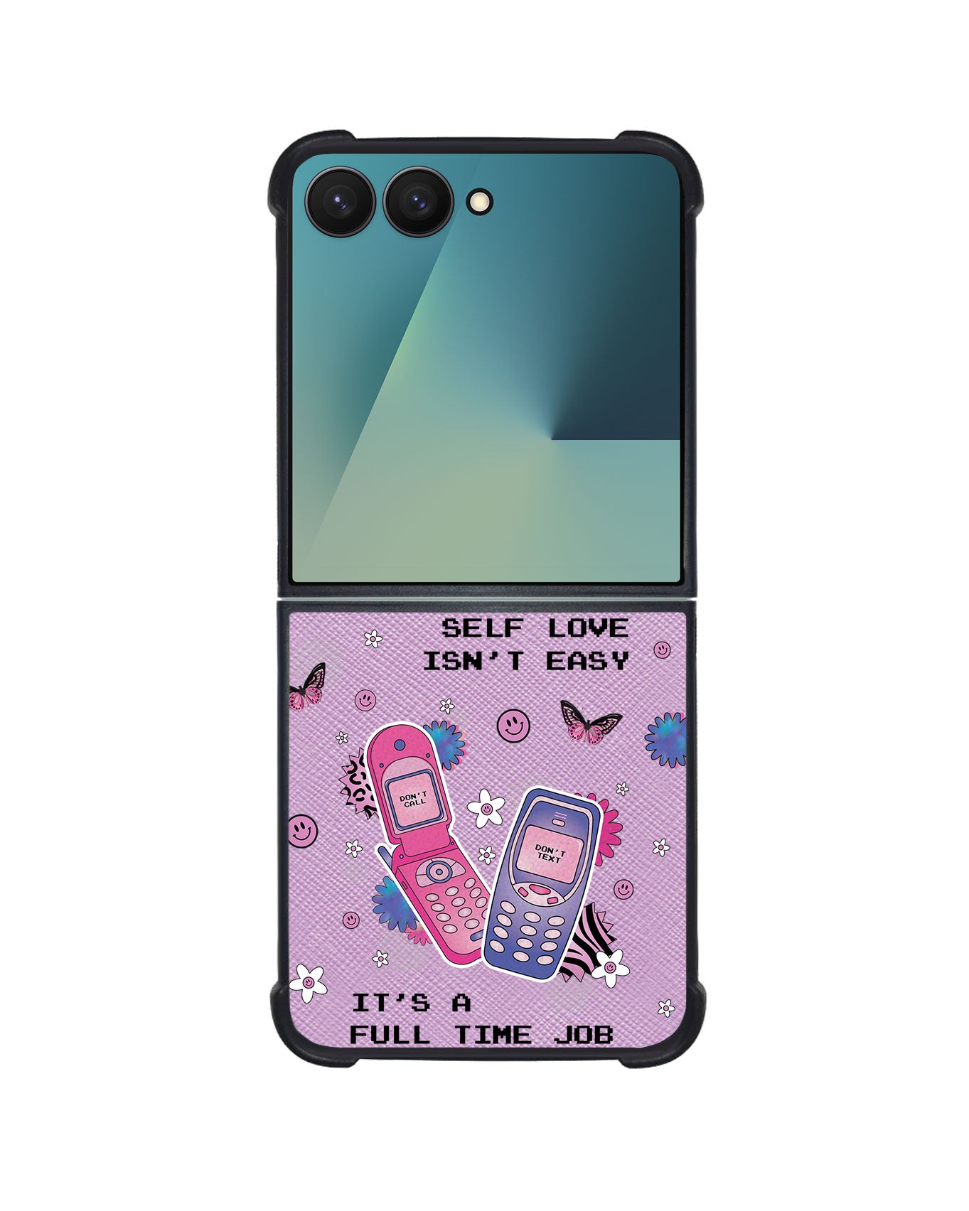 Android Flip / Fold Leather Grip - Busy Love Myself