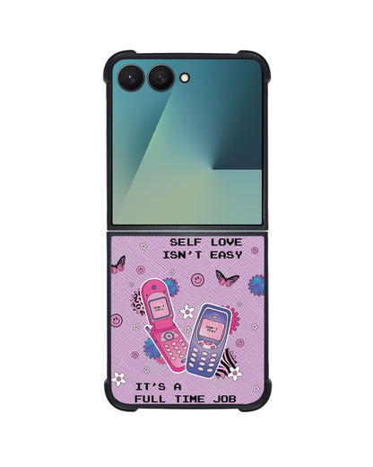 Android Flip / Fold Leather Grip - Busy Love Myself