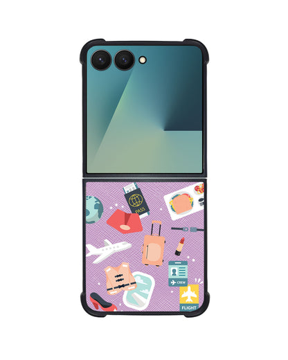 Android Flip / Fold Leather Grip - Stewardess or Flight Attendant