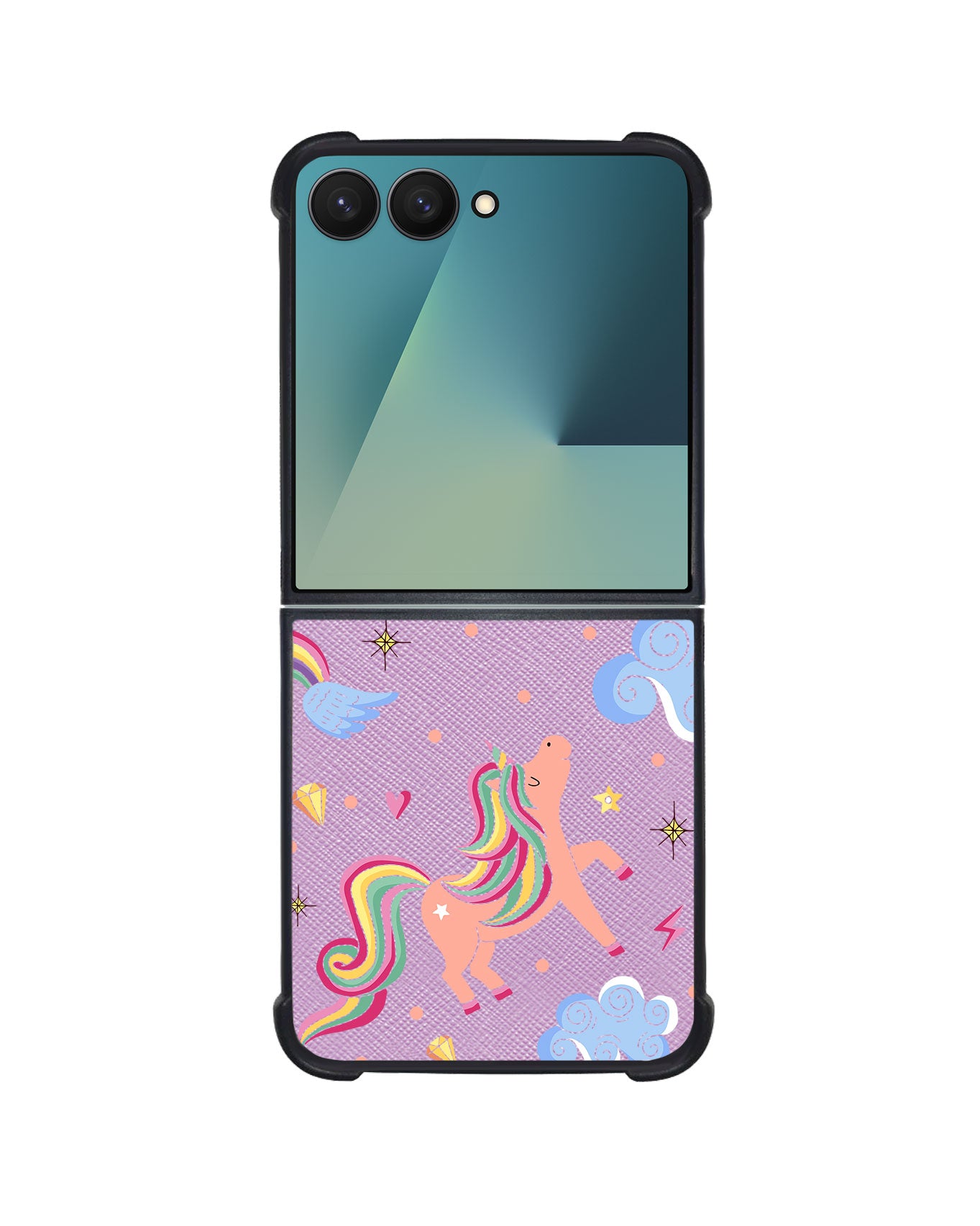 Android Flip / Fold Leather Grip - Pegasus in Fairytale