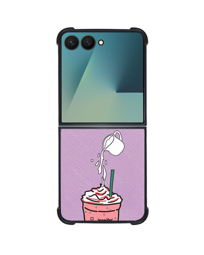 Android Flip / Fold Leather Grip - Raspberry Frappe