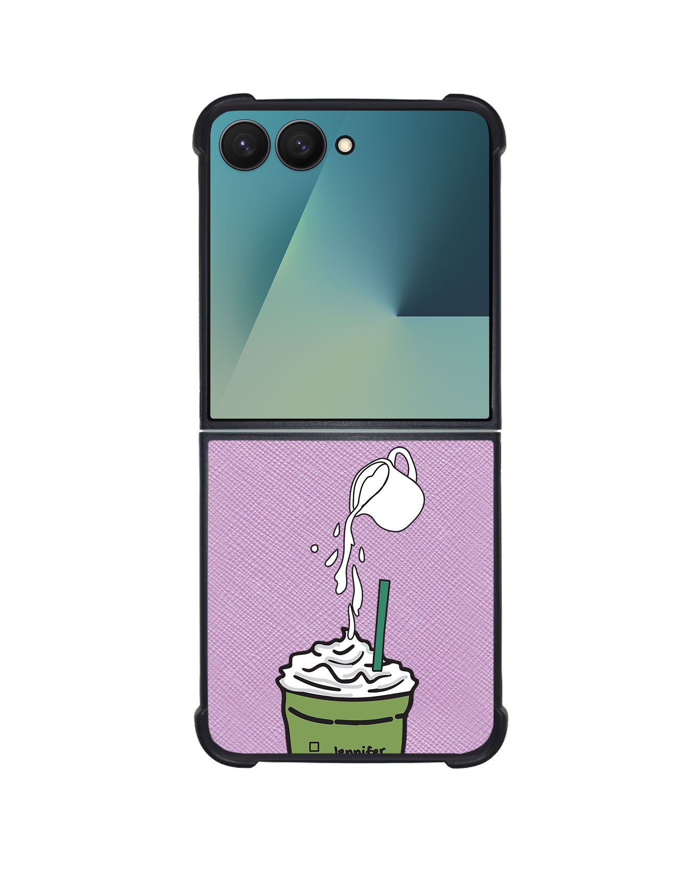 Android Flip / Fold Leather Grip - Matcha Frappe