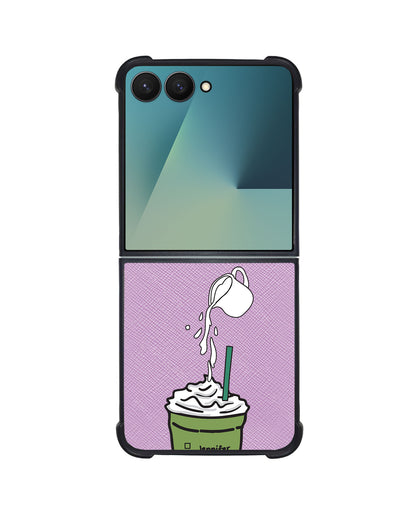 Android Flip / Fold Leather Grip - Matcha Frappe