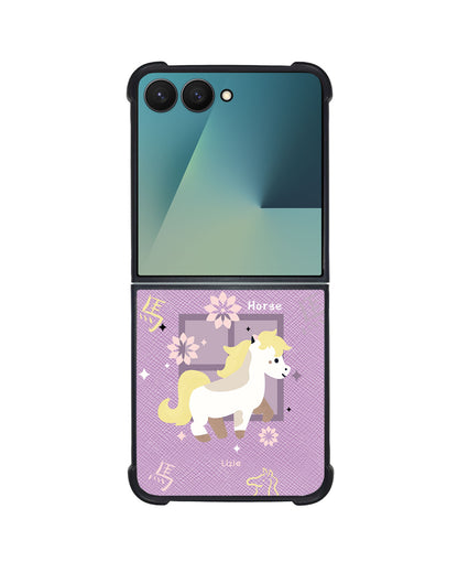 Android Flip / Fold Leather Grip - Horse (Chinese Zodiac / Shio)