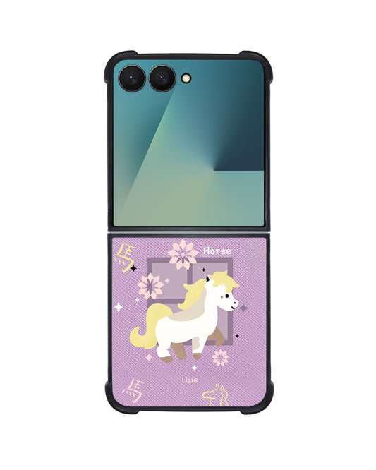Android Flip / Fold Leather Grip - Horse (Chinese Zodiac / Shio)