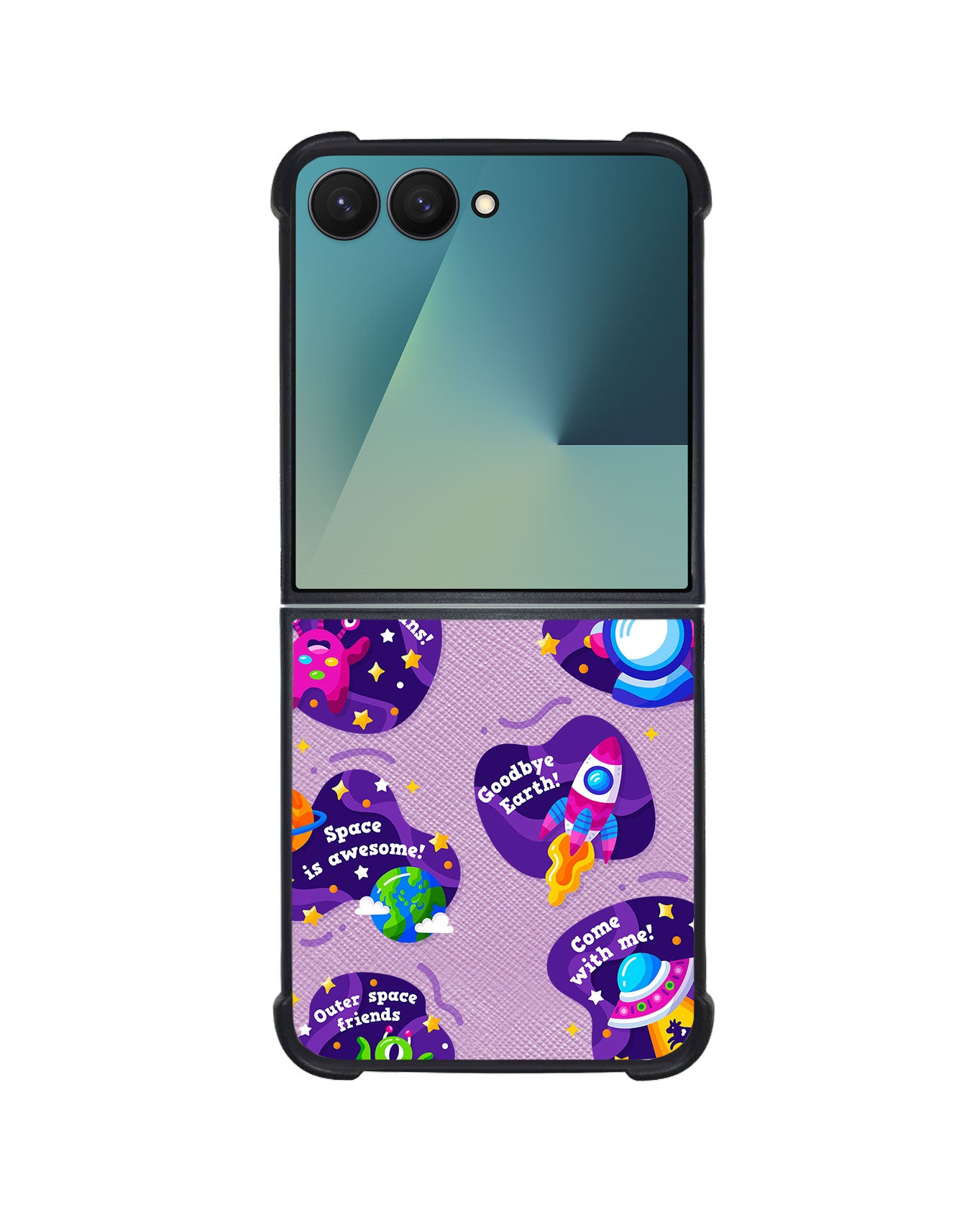 Android Flip / Fold Leather Grip - Space Traveller