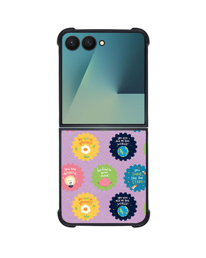 Android Flip / Fold Leather Grip - Quotes Stamps