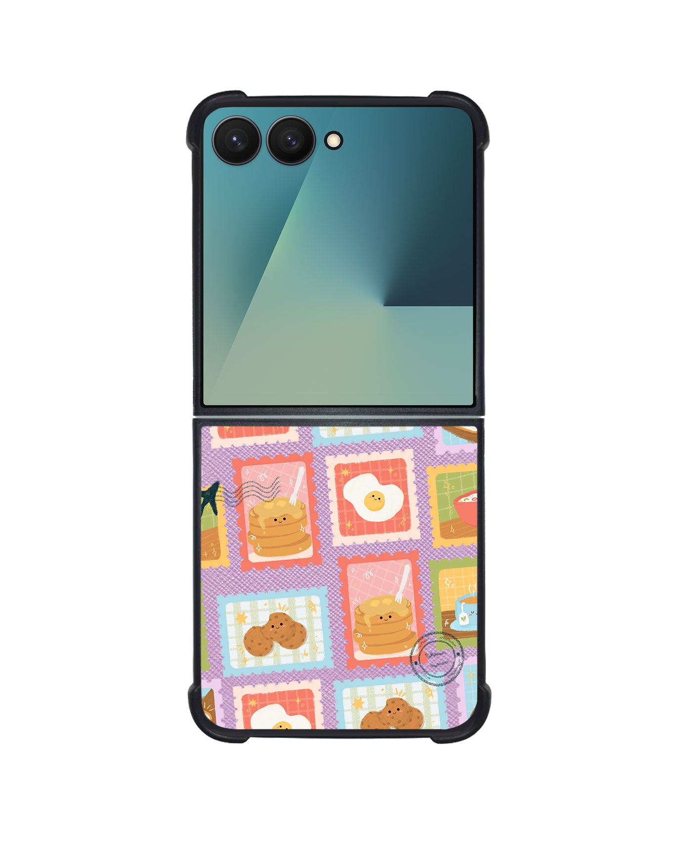 Android Flip / Fold Leather Grip - Breakfast Menu Stamps