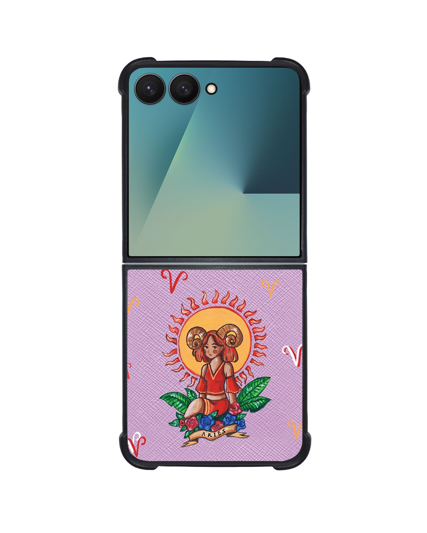 Android Flip / Fold Leather Grip - Aries