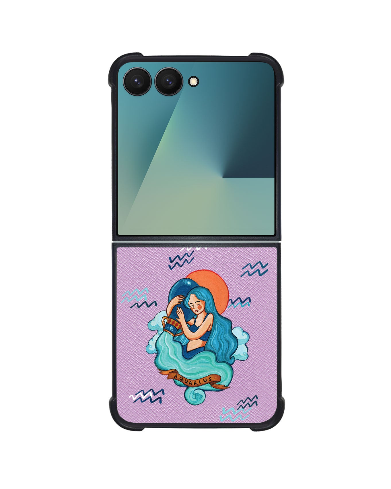 Android Flip / Fold Leather Grip - Aquarius