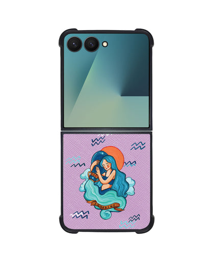 Android Flip / Fold Leather Grip - Aquarius