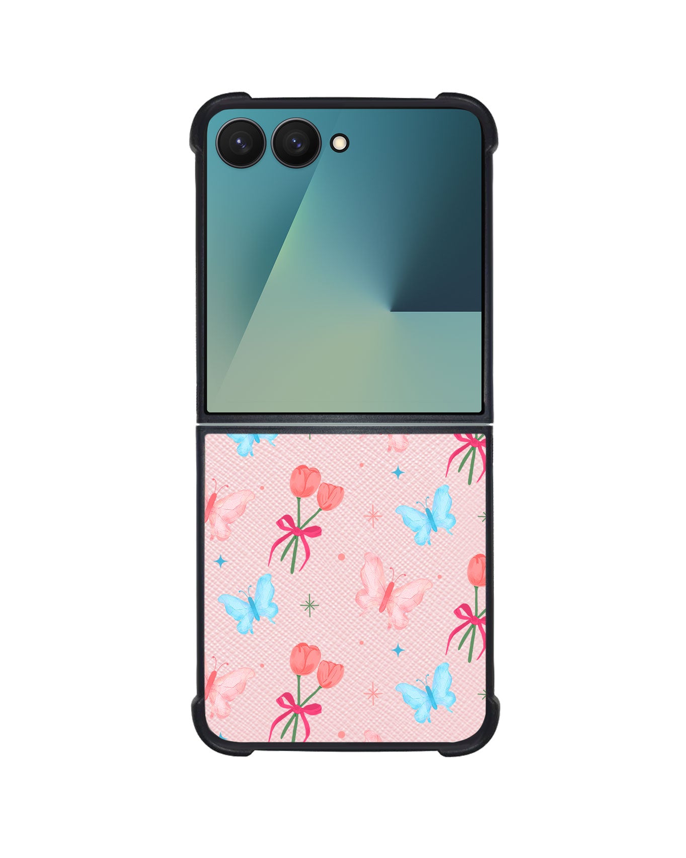 Android Flip / Fold Leather Grip - Coquette Butterfly