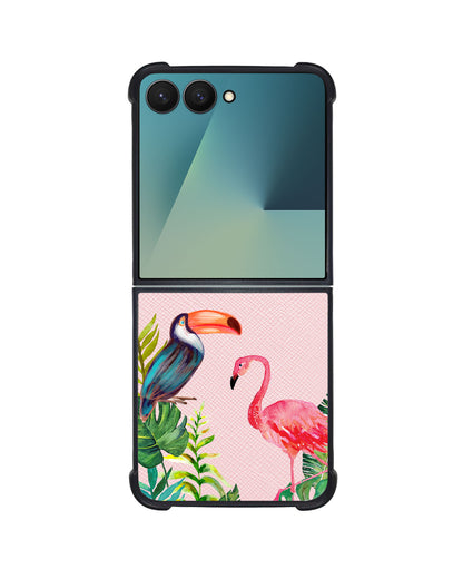 Android Flip / Fold Leather Grip - Tropical