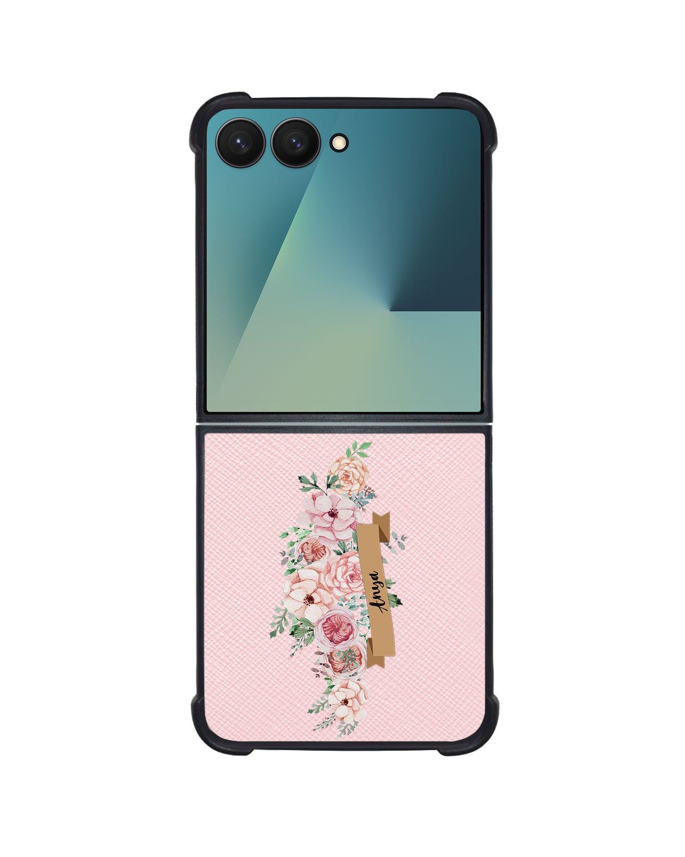 Android Flip / Fold Leather Grip - Peony