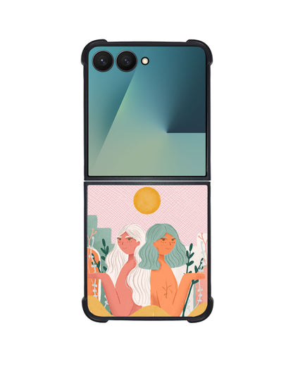 Android Flip / Fold Leather Grip - We're Beautiful